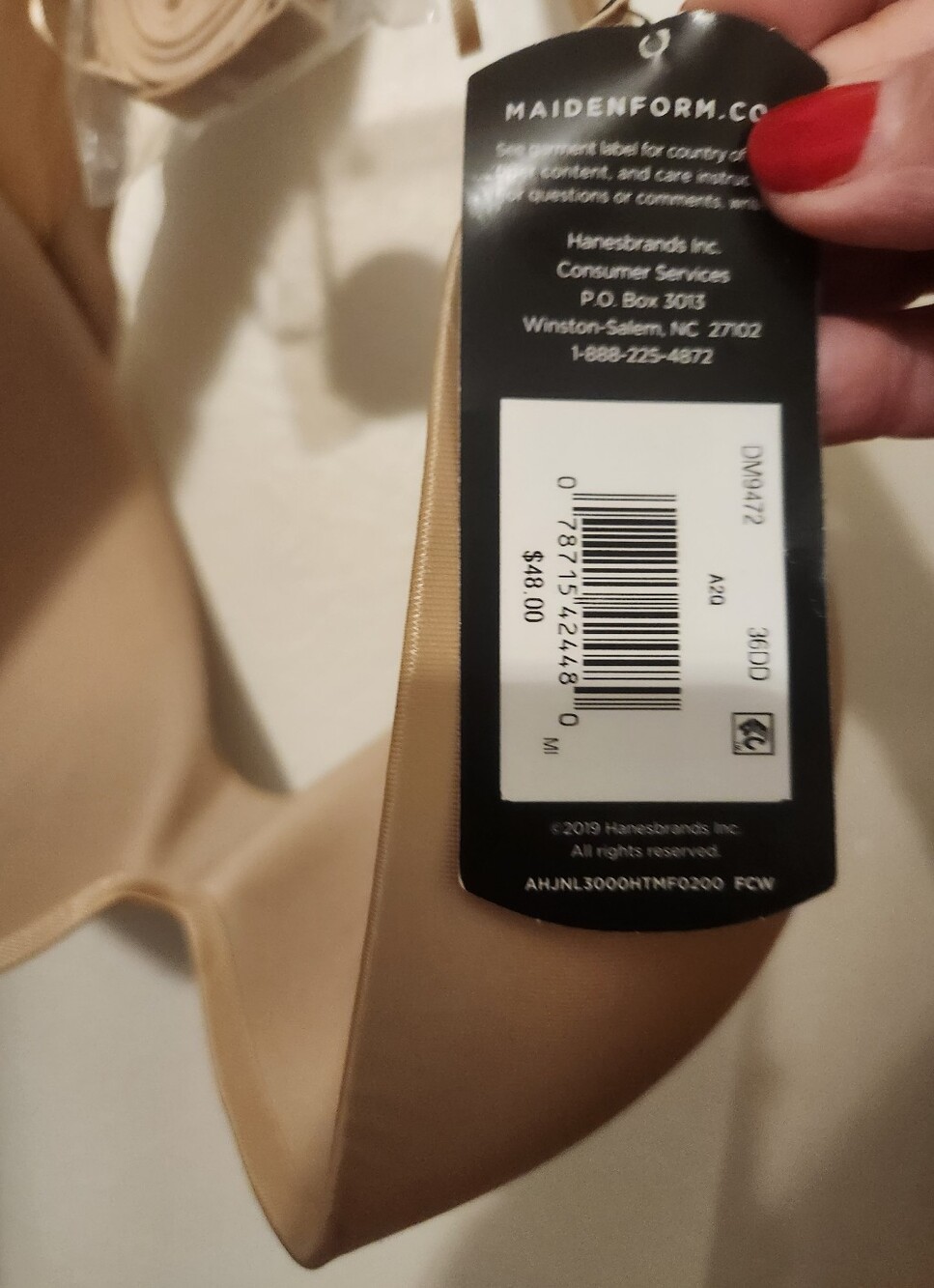 Maidenform Nude/Tan Strapless Or Halter Bra.  NWT